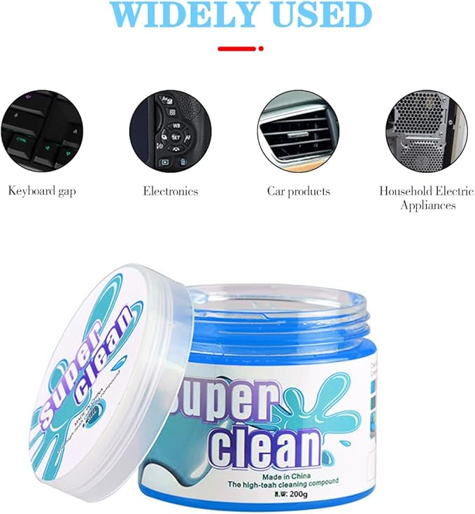 Cleaning Gel for Car, Universal Vehicle Interior Detailing Cleaning Putty Gel, Detail Cleaner Tools for Keyboard Vent PC Laptop Camera, Automotive Duster Remover Cleaner Accessories (Blue)