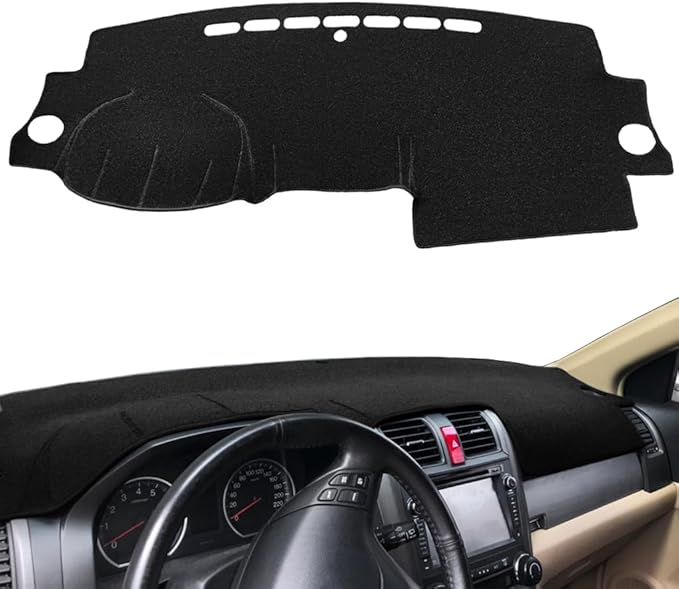 Dash Cover Mat Custom Fit for Honda CRV 2007 2008 2009 2010 2011,Dashboard Cover Cap Pad Carpet Protector (07-11 black) Z09