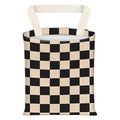ADQWIOVL Car Garbage Can, Seat Back Hanging Cute Car Trash Can Bag, Car Organizer and Storage Bag for Travelling, Outdoor Cute Black Beige Plaid