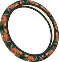 Neoprene Steering Wheel Cover Hawaiian Floral Print Car Steering Wheel Cover Universal Fit for Most Cars
