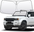 Thickened 2-Layer Front Windshield Sun Shade Compatible for Toyota Land Crusier 250 2024-present LC250, Foldable Custom Fit Sunshade Blocks 99% Heat, Keeps Car Interior Cool (for LC250 2024-present)