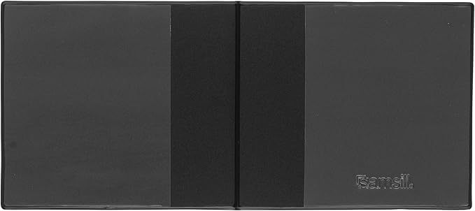 Samsill 2 Pack Car Registration and Insurance Holder, 5.25" x 4.75" Black Glove Box Organizer, Perfect for Multiple Vehicles