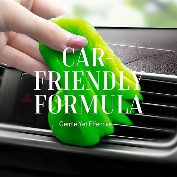 Ultimate Green Car Cleaning Gel: Automotive Detailing Putty for Interior Care, Vent Cleaning, and Dust Removal Reusable Cleaning Slime for Car, Keyboard, and Camera, Car Travel Essentials