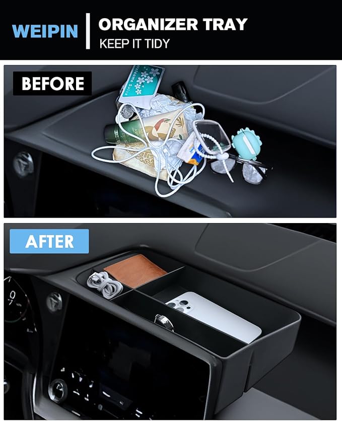 WEIPIN for Center Console Screen Organizer Tray TPE Materials Compatible with 2024-2026 L EXUS TX350/TX350h/TX450h+/TX500h