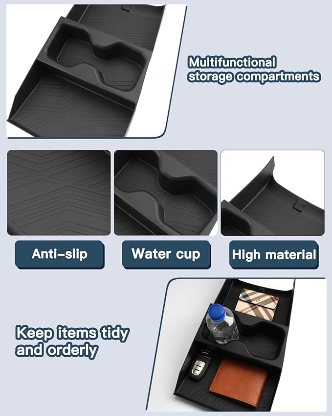 2026 Tucson Lower Console Organizer for Hyundai Tucson 2026 Accessorie with Cup Holder Under Console Organizer Compatible with 2025 2026 Hyundai Tucson 2.5L/Hybrid/PHEV(Not For Automatic Transmission)