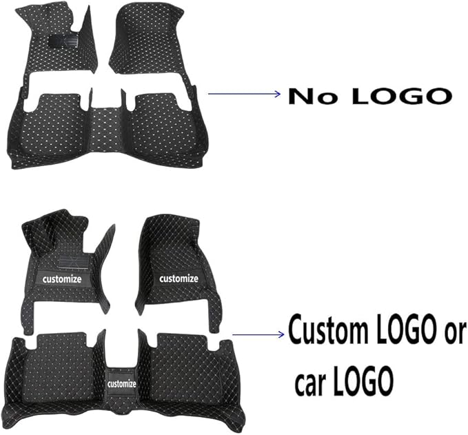 KaiLaiCarCustom Automotive Car Floor Mats for 99.99% Sedan SUV Sports Car Men Women Protection Full Coverage Pads Anti-Slip Leather Floor Lining (Beige Strip, B- Long Stripes)
