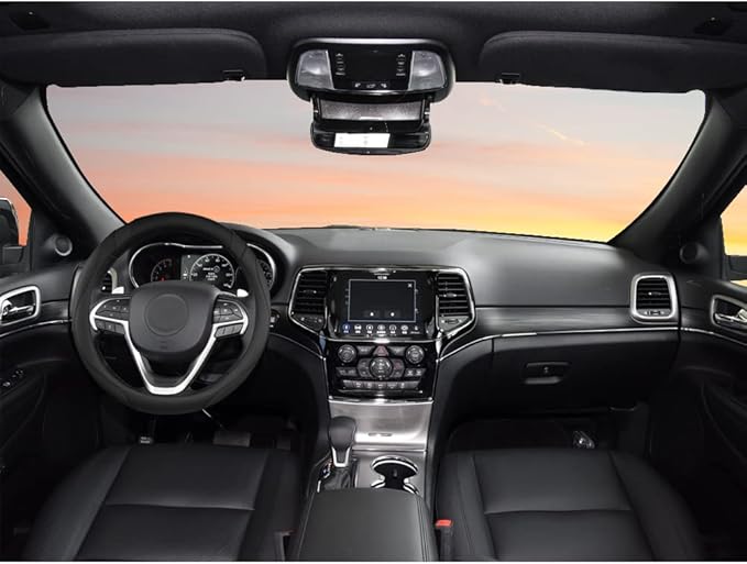 West Llama Customized Auto Car Steering Wheel Cover for Jeep Grand Cherokee,Wrangler,Compass,Gladiator,Cherokee 15-15.5inches(Black-Large Size)