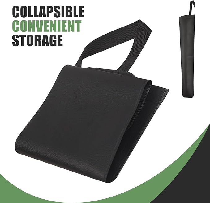 Car Umbrella Storage Cover, 23.6" x 6.1" Waterproof Leather Foldable Umbrella Holder, Hanging Storage Bag for Long/Short Umbrellas, Universal Seat Back Organizer for Cars (Black)