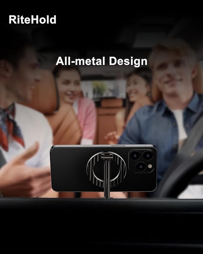 Magnetic Phone Holder for Car: for MagSafe Mount 360° Rotation - Ultra-Strong Magnets Car Phone Holder- All-Metal Cell Phone Holder for iPhone 16/15/14/13/12 Series