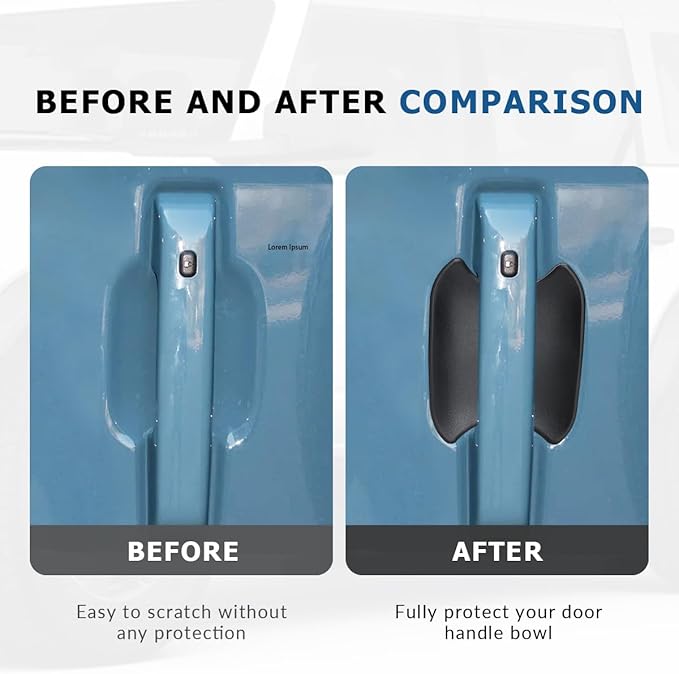 Exterior Door Handle Bowl Cover Compatible for 2021 2022 2023 2024 Ford Bronco Accessories 4 Door Handle Bowl Protector Anti Scratches Matte Black 5 Pcs