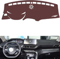 Leather Dashboard Cover Compatible with Peugeot 5008 2017-2019，Dash Cover, Non-Slip Dash Cover, Dash mat Dashboard Cover, Interior Dash Covers