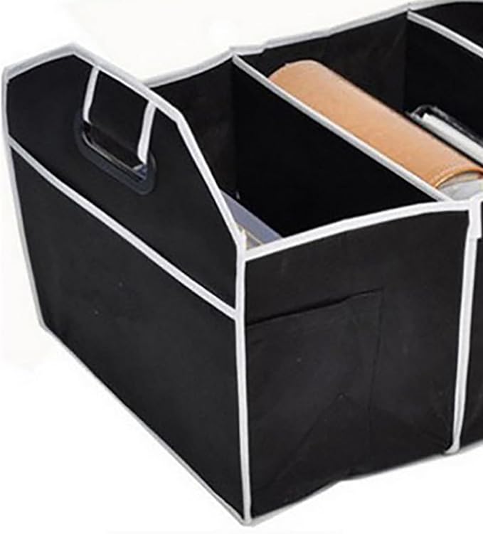 KIMISS Car Trunk Organizer for Foldable Trunk Storage Bag Collapsible Cargo Storage Containers with Reinforced Handles Automotive Trunk Organizer for Car Essentials
