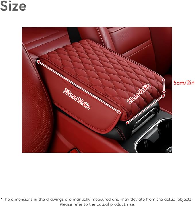 Civenhhd Car Armrest Pad, Universal Armrest Cushion Pad, Leather Armrest Box Pad