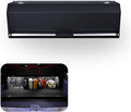 XCF Car Trunk Organizer, Leather Trunk Organizer with LED Light Car Storage Box with Lid and Push-pull Handle Organizer Trunk Storage for SUV, Trunk, Minivan (Black, 40.5 x 11.4 x 12.2in)