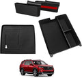 Muslogy for 2023+ Pilot Center Console Organizer&Wireless Charger Protective Mat&Shifter Storage Box Left & Right Set Compatible with Honda Pilot 2023-2025 Accessories Console Side Inserts Organizer