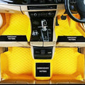 Custom Making Car Floor Mats for 96% Car Model Luxury Leather All Weather Waterproof Anti-Skid Full Coverage Liners (Yellow)