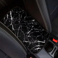 Coldinair Black Marble Print Universal Car Center Console Pad Soft Armrest Protector Cover Fit for Most Vehicle,SUV,Truck,Car Interior Accessories Decor