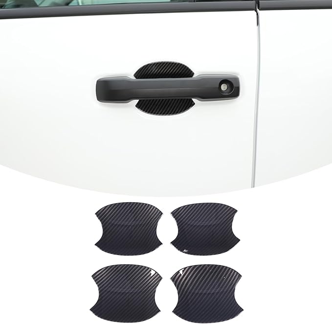 Car Exterior Door Handle Bowl Trim Cover Compatible with Toyota Tundra 2022+/Sequoia 2023+/Tacoma 2024+/4Runner 2025+, ABS Outside Door Grab Pull Handle Cup Bowl Scratch Protector Sticker Accessories