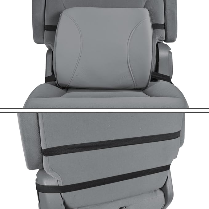 BDK BS-300-GR Durable Foam Lumbar Support 3D Balanced Firmness Cushion-Lower Back Pain Relief-Best for Office Chair, Car Seat, Recliner, Gray