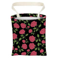 Car Trash Can, Cute Car Trash Bag, Hanging Car Organizer and Storage Bag, Trash Bin for Car Accessories, Vehicle, Travelling, Camping Cute Black Pink Floral