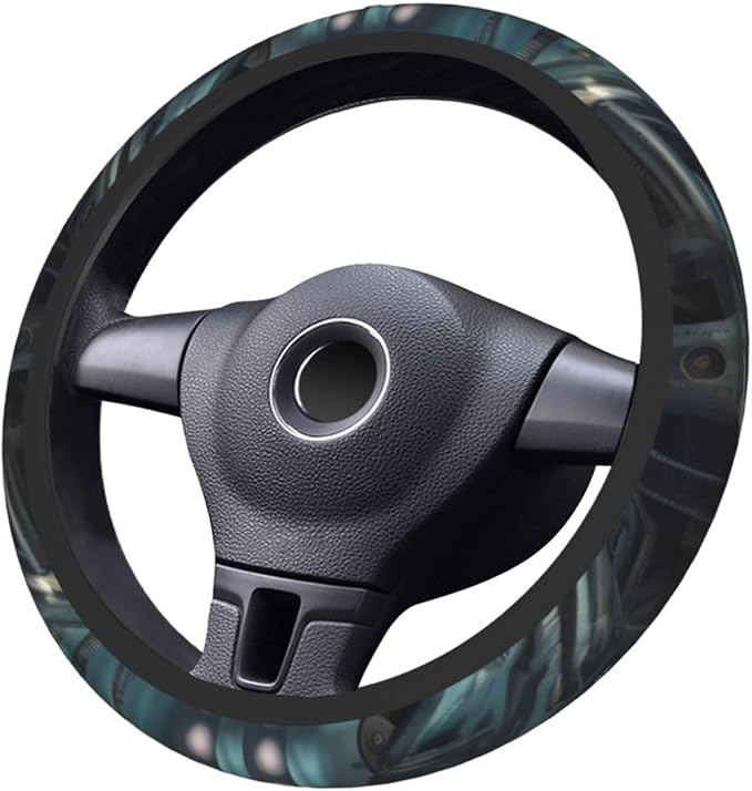 Future Robot Steering Wheel Cover. Car Decor,Anti-Slip,Sweat Absorption,Easy Carry, Universal 15 Inch