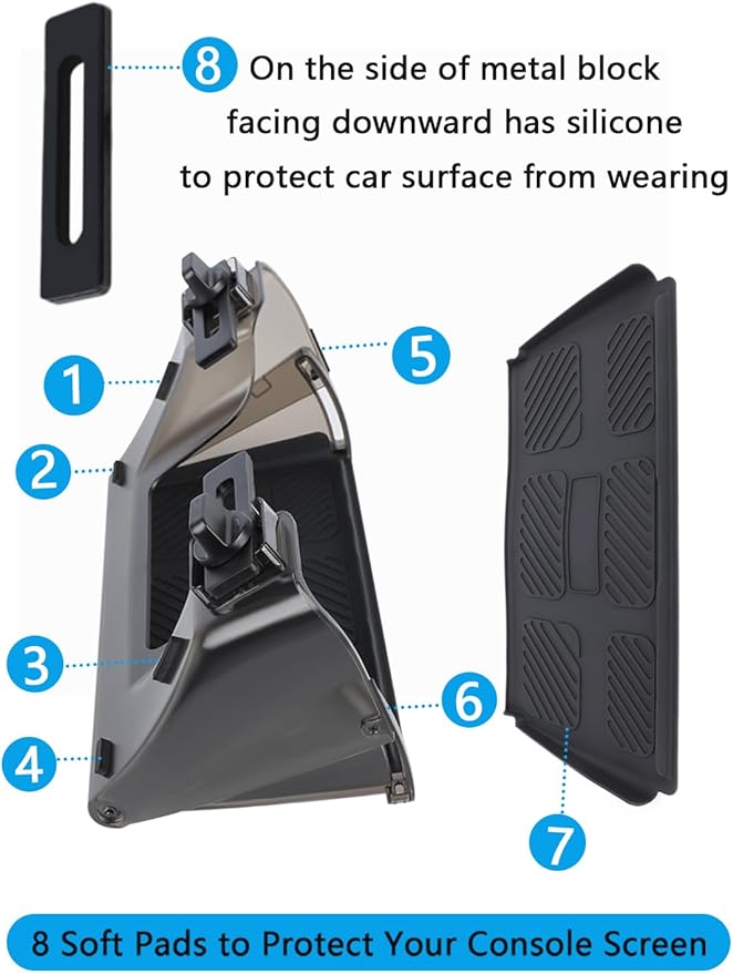 EVFITUS for Tesla Model Y 3 (Juniper & Highland Included) Under Screen Storage Shelf Organizer Tray Box Open-Close Hidden Center Console Organizer for Model Y 2020-2026 & Model 3 2017-2025 Accessories