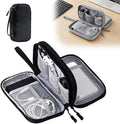 Travel Cable Organizer Pouch, 2026 Updated Cord Organizer Box, Double Layers Electronics Cable Organizer Box, All in One Cable Organizer Bag for Cable, Cord, Charger, Adapter, SD Card (Black)