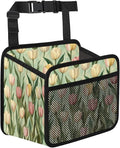 Pastel Tulip Green Car Backseat Organizer PU Leather Automotive Back Seat Storage Bag Universal Hanging Garbage Box Travel Accessories Foldable