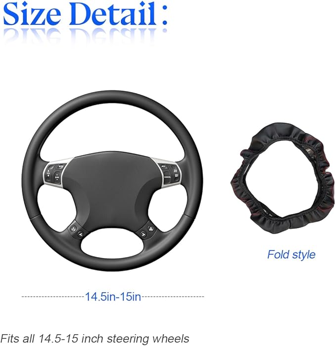 zipelo Elastic Stretch Steering Wheel Cover, Microfiber Breathable Ice Silk, Universal 15 Inch Anti-Slip Car Steering Wheel Protector, Warm in Winter and Cool in Summer for Women (Style2-Pink)