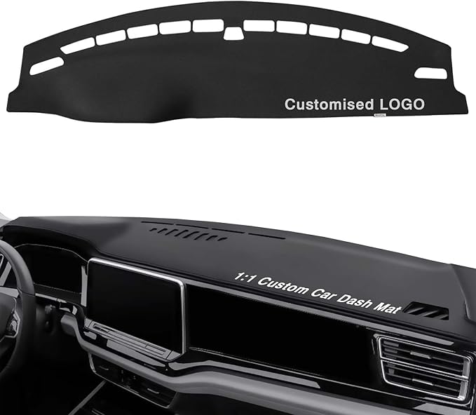 Custom Leather Dash Cover for Your Car Model,Personalised Logo,1:1 Custom Dashboard Cover,Sunproof Dash Mat with Non-Slip Bottom,Interior Dash Covers for 99% of Car SUV,Dash Decorative Cover
