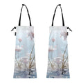 ALAZA Hanging Car Trash Bags Garbage Bag Trash Can for Back Seat Small White Flower Washable Storage Bag Retractable 2 Pack