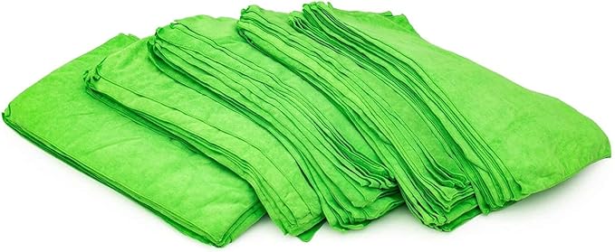 The Rag Company - Car Wash Towel - Professional Microfiber Auto Detailing and Drying Towels, Lint-Free, Streak-Free, Great for General Cleaning, 320gsm, 16in x 27in, Lime (Wholesale Case of 125)