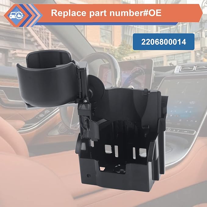 ZONFANT Center Console Cup Holder, Cup Holder Expander Compatible with Mercedes-Benz Vehicle W220 S350 S430 S500 S600 S65 AMG 2003-2006, Replace #2206800014 A2206800014 220-680-00-14