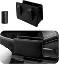 Car Trash Can, Foldable Waterproof Leather Car Garbage Organizer Holder, Automotive Mini Dustbin Container with One Roll Trash Bag, Universal Interior Car Accessories (Black)