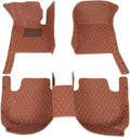 Custom Car Floor Mats Fit for 99% Sedan SUV Sports Car Full Coverage Pads Leather Floor Liners Mat Women Men (Light Brown)