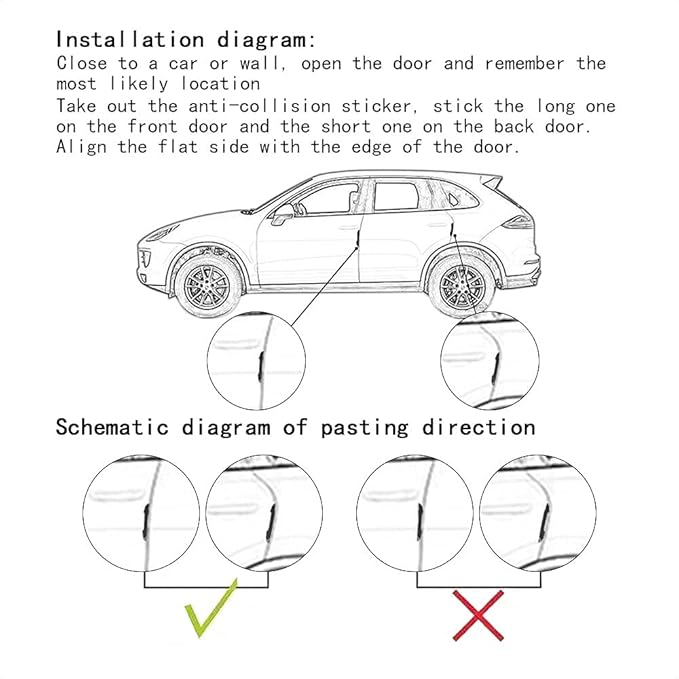 TANGSEN 4Pcs Universal Real Carbon Fiber with 2mm Twill Woven Texture Door Edge Guard Paint Scratch bumper protector Anti door slam Personalized Protective Pad Sticker Film For SUV Truck
