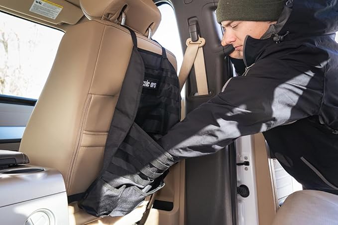 Tactical Car Seat Organizer - Car and Truck Molle Pouches and Storage -Vehicle Organizer - Muti-Pocket Seat Storage Bag