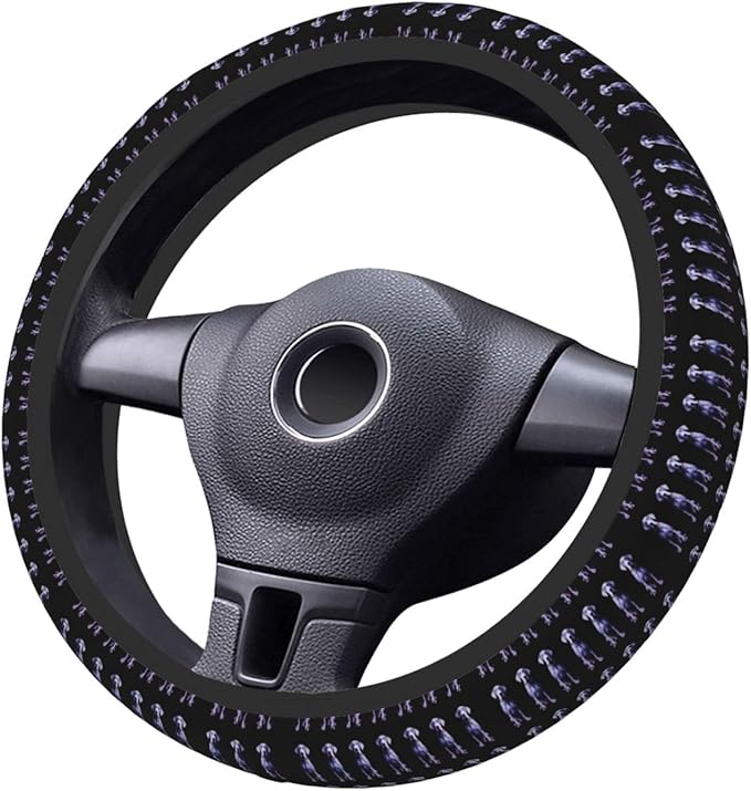Novelty Great Dane Neoprene Steering Wheel Covers Women Men Car Accessories, Universal 15 Inch Fit Auto, Suvs, Truck