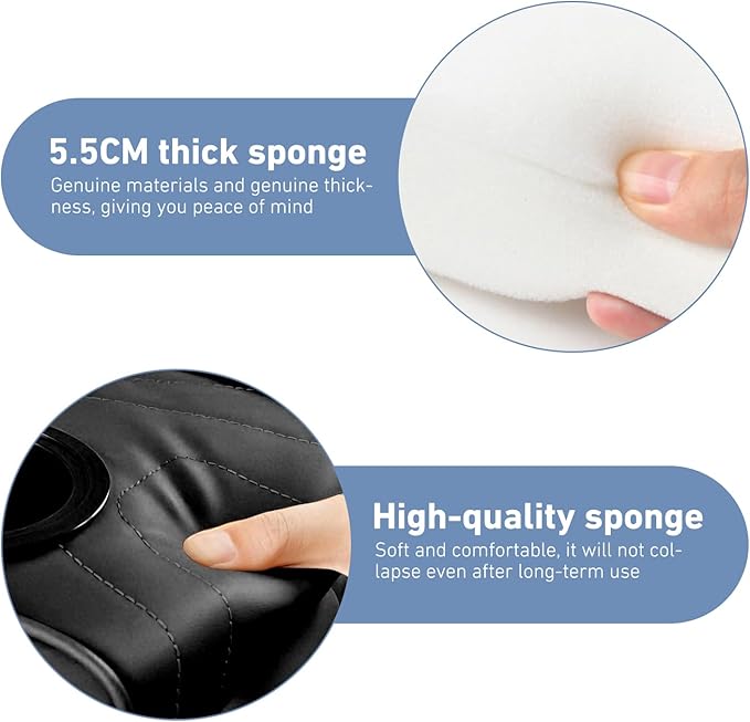 Car Armrest Cushion, Leather Center Console Cover Protector, Multifunctional Storage Pad with Dual Cup Holder, Tissue Box & Side Card Slot, Universal for Most Cars (Black)