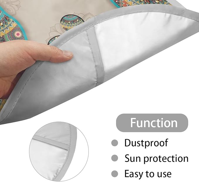 Dog Paw Steering Wheel Sun Heat Shield Boho Car Interior Accessories Universal Steering Wheel Cover Cloth Heat Protection Cooling Cover for Car Rudder