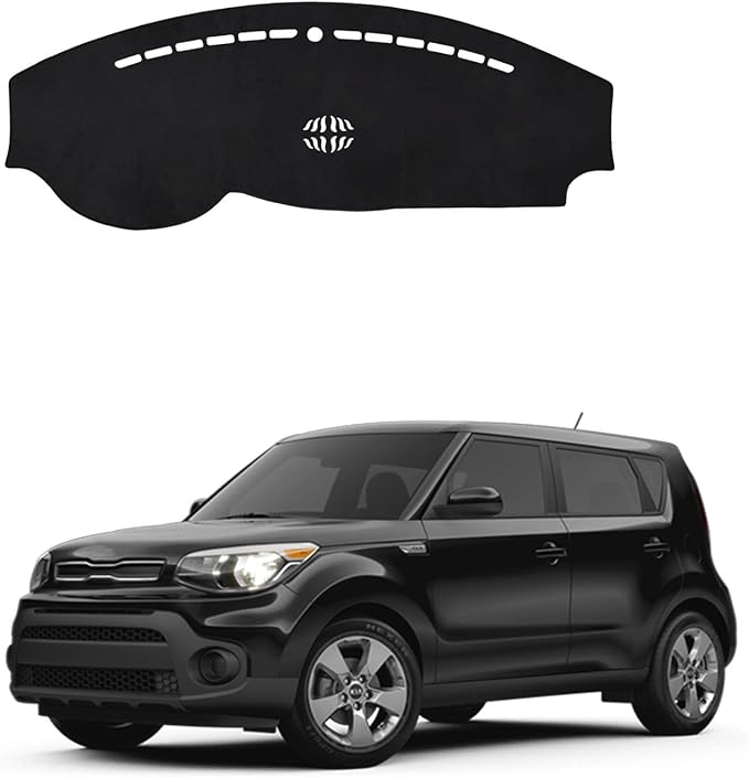 Dashboard Mat Cover for Kia Soul 2014-2019 Nonslip Center Console Sunshield Glare UV Rays Protector Accessories