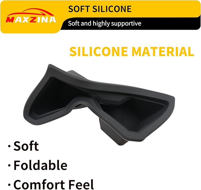 Maxzina Cup Holder Compatible with 2024 2025 Toyota Tacoma (Not Manual Transmission) Center Console Cup Holder Silicone Insert Black Bottle Holder Interior Decoration for 2024 Tacoma Accessories