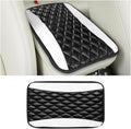 Car Center Console Cover, Comfortable PU Leather Vehicle Armrest Storage Box Cushion Pad, Anti-Scratch Automotive Interior Arm Rest Cover Protector, Universal for Truck SUV Sedan (White)