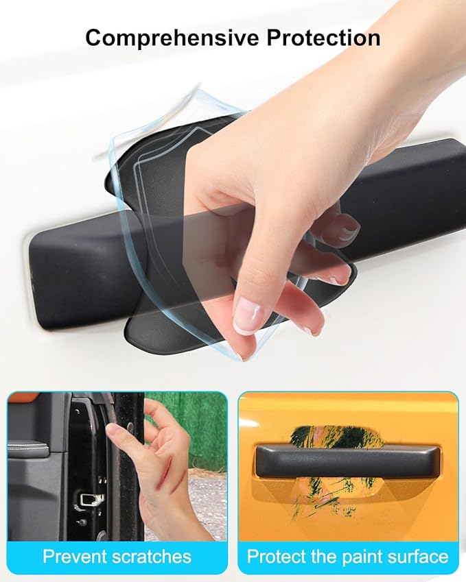 Exterior Door Handle Bowl Cover Fit for Ford Bronco 2021-2024, Car Door Bowl Scratch Protector Trim Accessories 5 Pcs