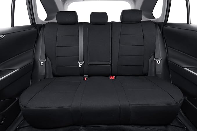 coverdream Corolla Cross Polyester Seat Covers Full Set for 2022-2026 Toyota Corolla Cross L,LE,XLE,S,SE (Non-Hybrid) SUV,Fully Covered,Breathable UV Resistant Car Seat Protector(Black)