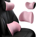 Car Headrest & Lumbar Support Cushion, Car Headrest and Lumbar Support, Ergonomic Car Seat Headrest & Lumbar Cushion, Car Head Rest and Lumbar Pillow Set for Neck Back Pain Relief (P)