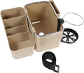 Multipurpose Car Armrest Storage Box Center Console Organizer with Cup Holder Beige Easy Slide Design for Interior Convenient for Sundries Storage