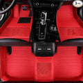 Floor Mats for Cars, All-Weather Mats, Waterproof Trim-to Fit Automotive Floor Mats for 99.9% Cars Sedan Trucks SUV, Custom Floor Liner Car Accessories (Red Stripe)