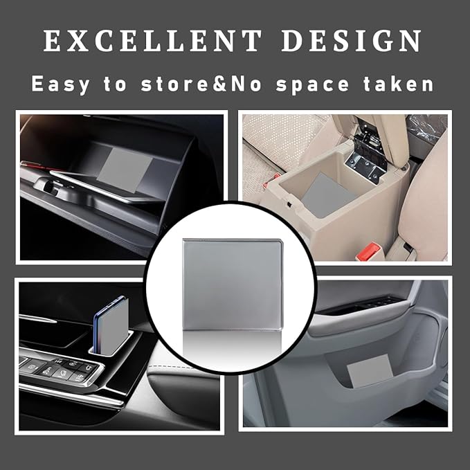 4 PCS Car Registration and Insurance Holder, 10.6''×4.8'' Essential Auto Card Glove Box Organizer with Closure, Vehicle Interior Accessories Perfect for Documents, Cards