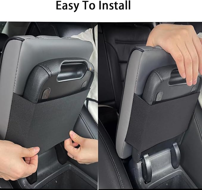 Car Armrest Pad for Volkswagen VW Atlas (7-Seater) 2018 2019 2020 2021 2022 2023 2024 2025 Memory Cotton Armrest Box Pad Center Console Scratch Pad Cushion Protector,Black
